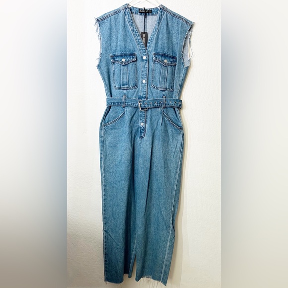 Blank NYC Pants - BlankNYC Frayed Demin Jumpsuit